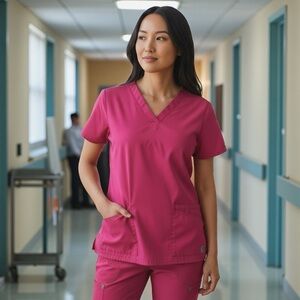 Carhartt WOMEN'S V-NECK SCRUB TOP and PANTS size L